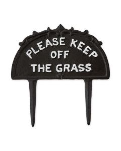 PLEASE KEEP OFF THE GRASS GARDEN STAKE