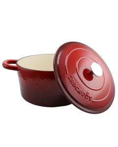 Crock Pot Artisan 7 Quart Round Cast Iron Dutch Oven in Scarlet Red