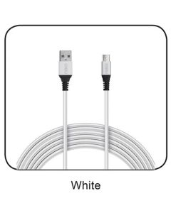 3 Ft. Fast Charge and Sync Round Micro USB Cable-WHITE